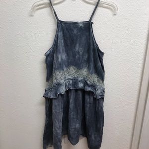 topshop | blue tie dye mini dress/tunic